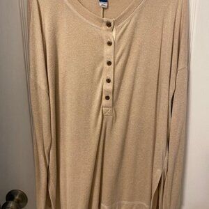 Khaki color soft long sleeves